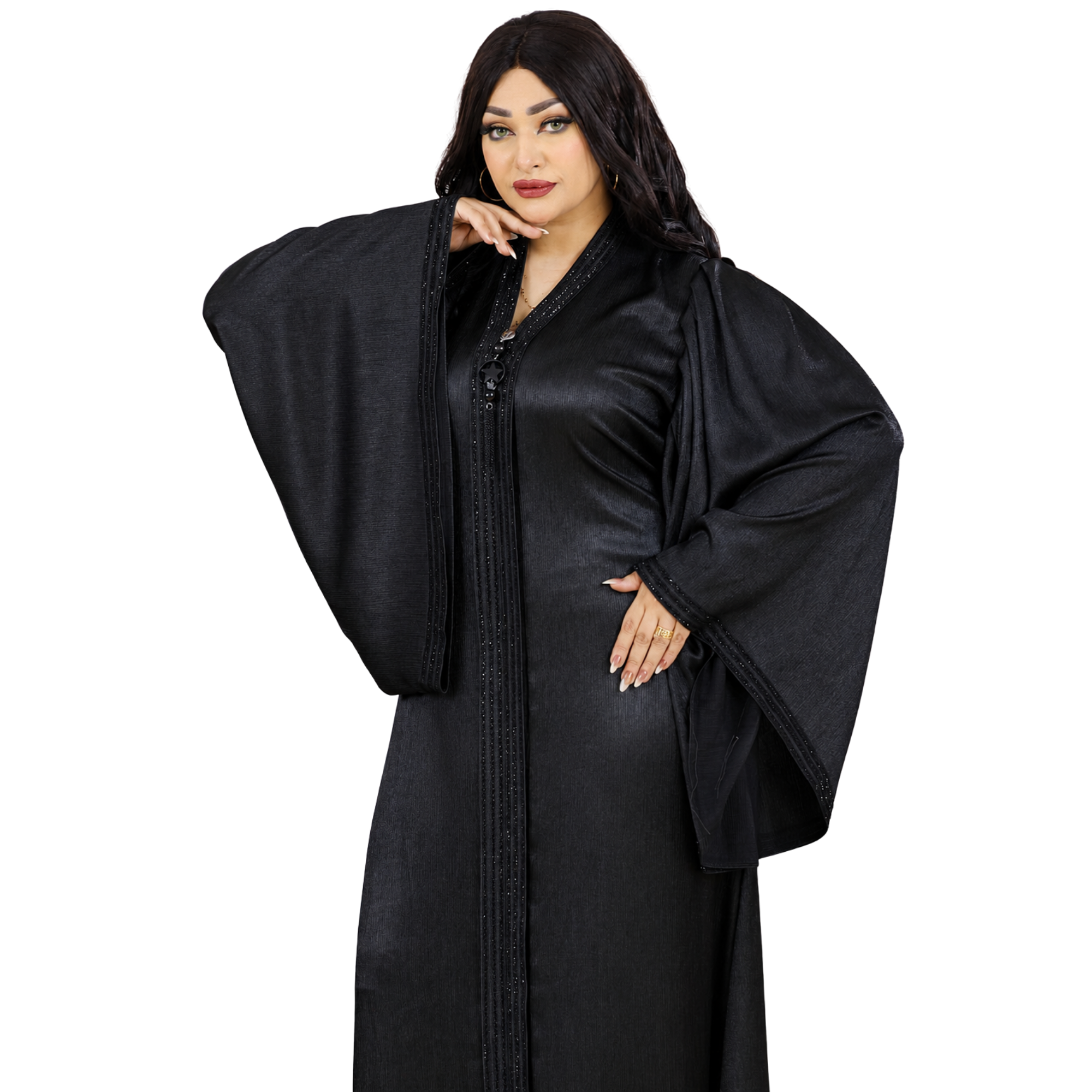 عباية السمو الخليجية – Black Royal Abaya
