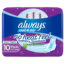 Always Clean & Dry Maxi Thick, Large sanitary pads with wings, 10 pads