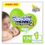 BabyJoy Compressed Diamond Pad, Size 1, Newborn, 0-4 kg, Jumbo Box, 136 Diapers