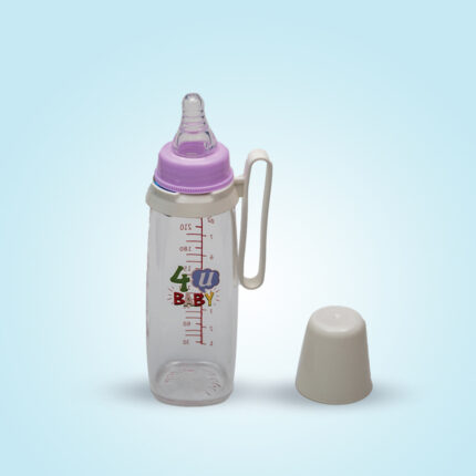 4 U Baby glass feeding bottle with new handle 240ml